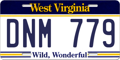 WV license plate DNM779