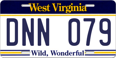 WV license plate DNN079