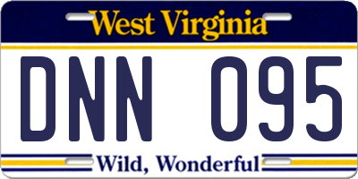 WV license plate DNN095