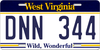 WV license plate DNN344