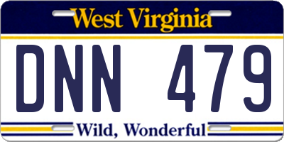 WV license plate DNN479