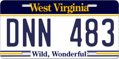 WV license plate DNN483
