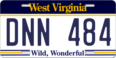 WV license plate DNN484