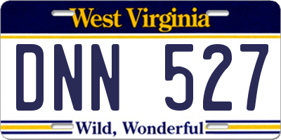 WV license plate DNN527
