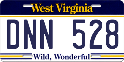 WV license plate DNN528