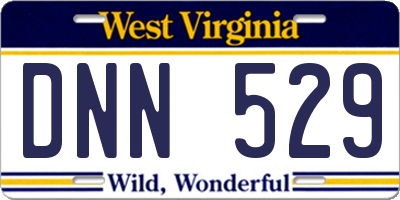 WV license plate DNN529