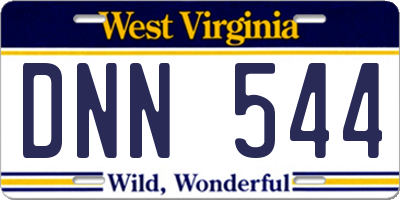 WV license plate DNN544