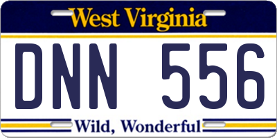 WV license plate DNN556