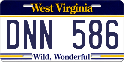 WV license plate DNN586