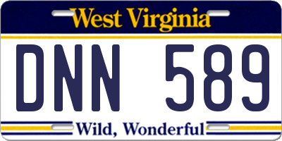 WV license plate DNN589