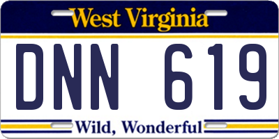 WV license plate DNN619