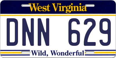 WV license plate DNN629