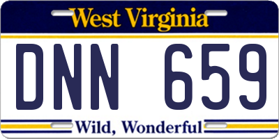 WV license plate DNN659