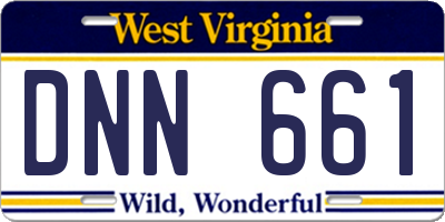 WV license plate DNN661