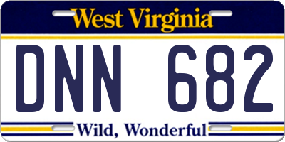 WV license plate DNN682
