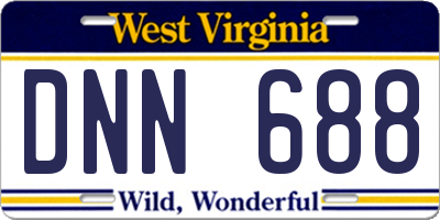 WV license plate DNN688