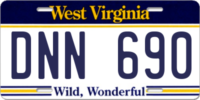 WV license plate DNN690