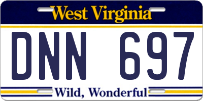 WV license plate DNN697