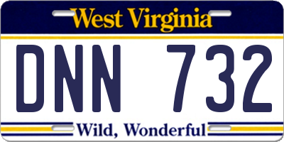 WV license plate DNN732