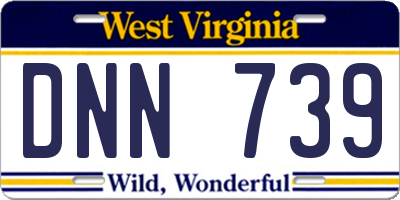 WV license plate DNN739