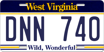 WV license plate DNN740