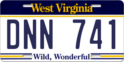 WV license plate DNN741