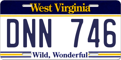 WV license plate DNN746