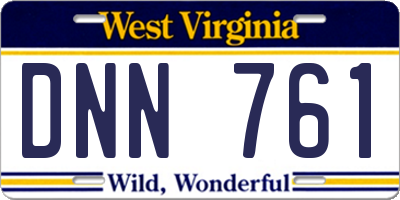 WV license plate DNN761