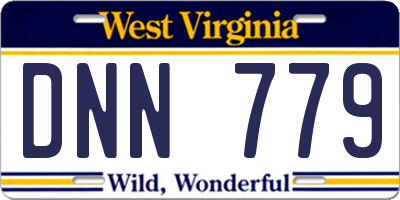 WV license plate DNN779