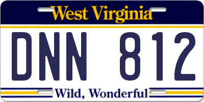 WV license plate DNN812