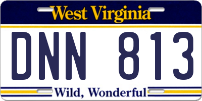 WV license plate DNN813