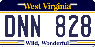WV license plate DNN828