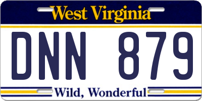WV license plate DNN879