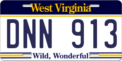 WV license plate DNN913