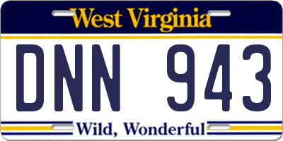 WV license plate DNN943