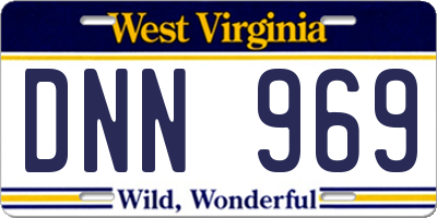 WV license plate DNN969