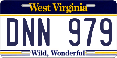 WV license plate DNN979