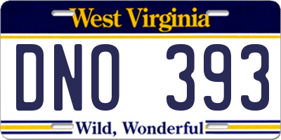 WV license plate DNO393