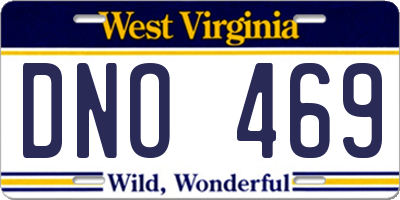 WV license plate DNO469