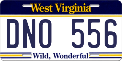 WV license plate DNO556