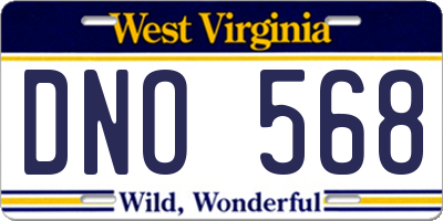 WV license plate DNO568