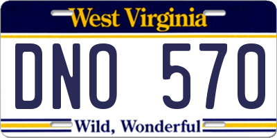WV license plate DNO570