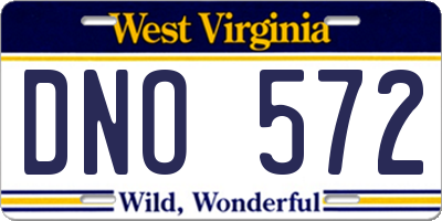 WV license plate DNO572
