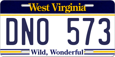 WV license plate DNO573