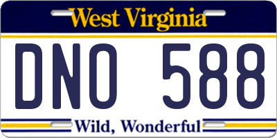 WV license plate DNO588