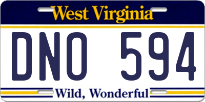 WV license plate DNO594