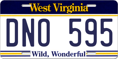 WV license plate DNO595