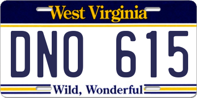 WV license plate DNO615
