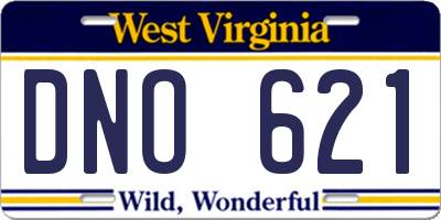 WV license plate DNO621