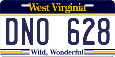 WV license plate DNO628